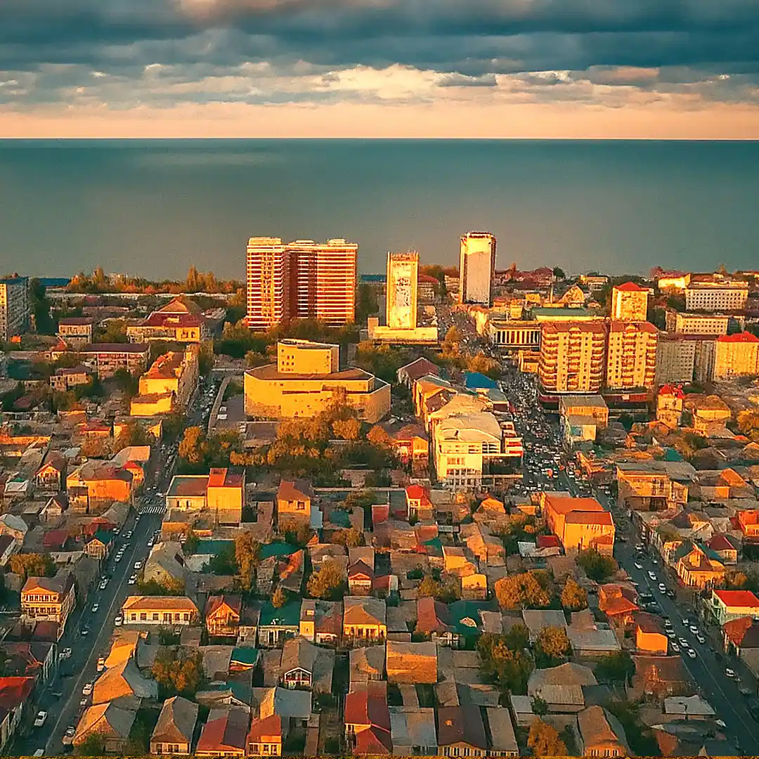 Махачкала — город у Каспийского моря